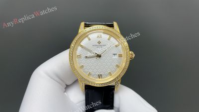 TW Factory Patek Philippe Calatrava 9015 Movement 40mm White/Gold Face YG Case Watch